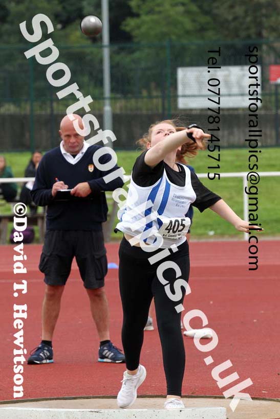 Women and Girls shot putt, 2021 North Eastern Track and Field Champs., Middesbrough. Photo: David T. Hewitson/Sports for All Pics